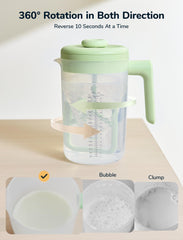 NehNeh Baby bidirectional stirring rod ensures thorough mix with minimal bubbles.