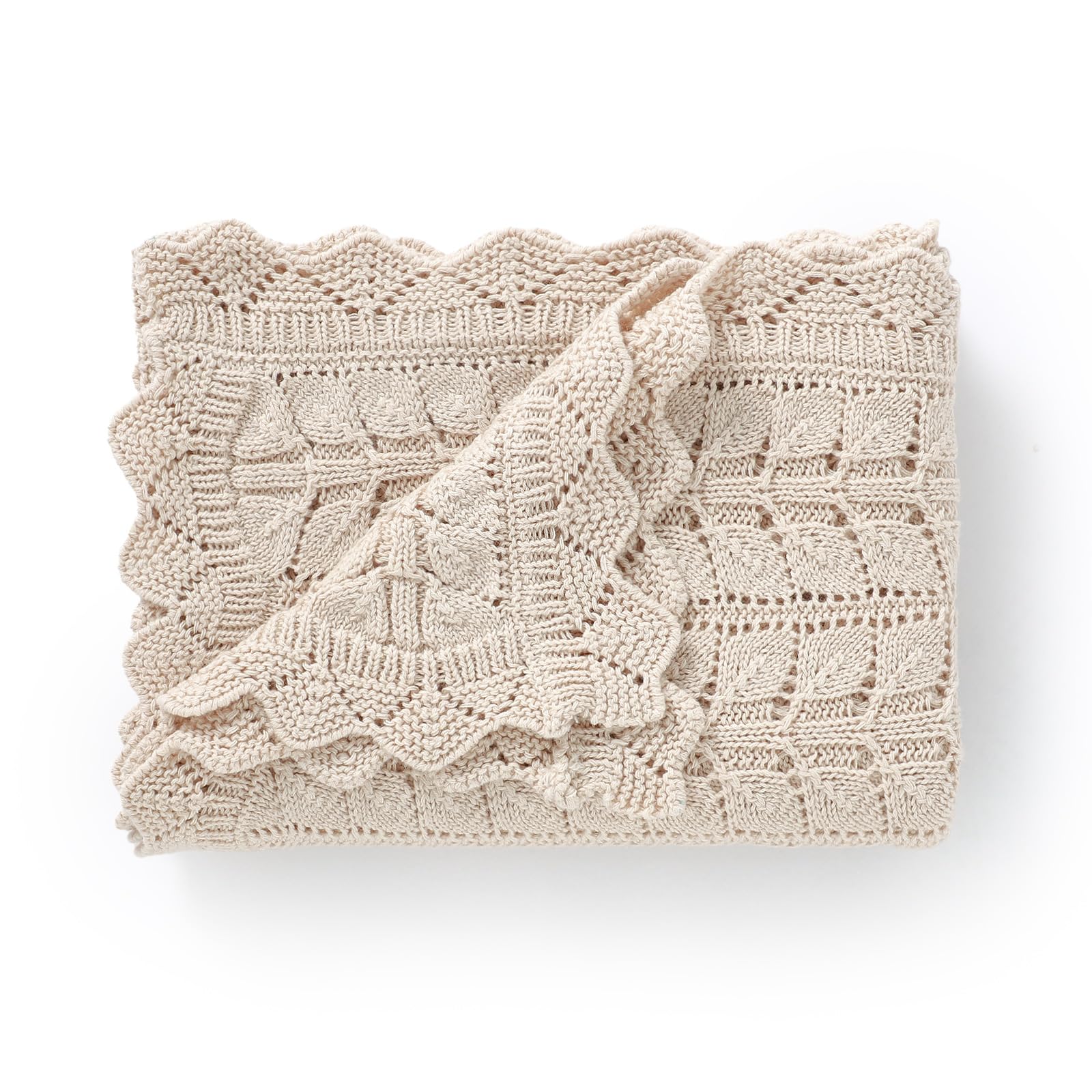 Neiwech cotton baby blanket knit soft texture for sensitive newborn skin.