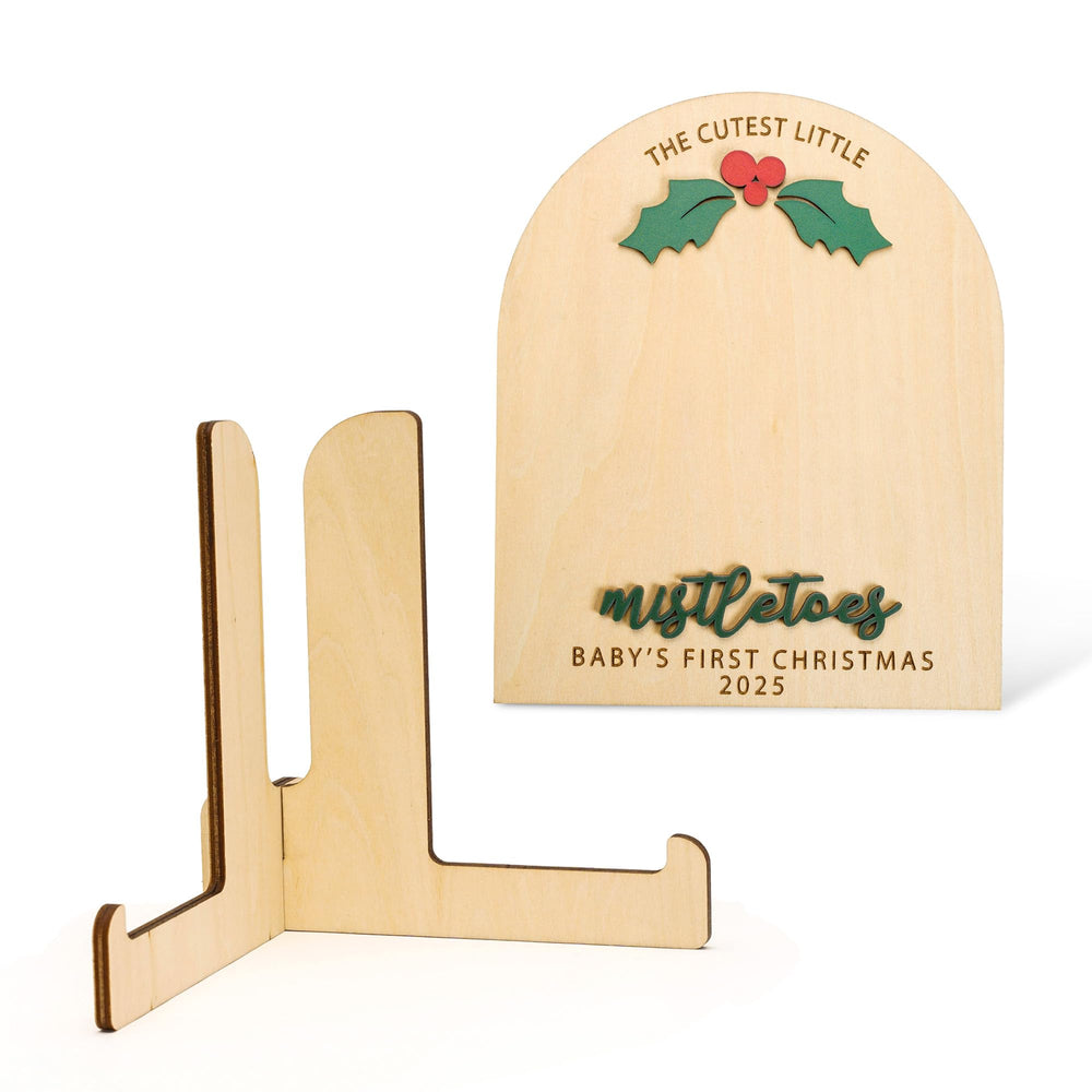 NELXI wooden mistletoe keepsake doubles as holiday decor