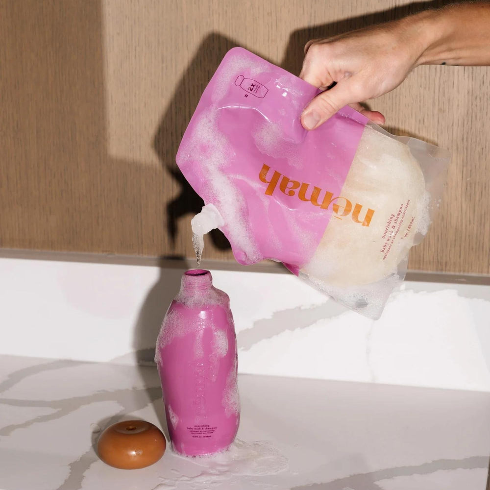Nemah baby hair and body wash leaves hair soft.