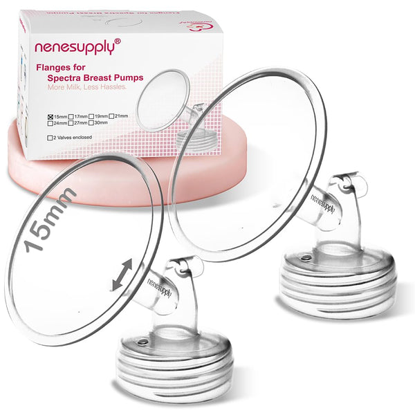 Nenesupply 15mm flange side view for comfortable pumping fit.