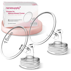 Nenesupply 15mm flange side view for comfortable pumping fit.
