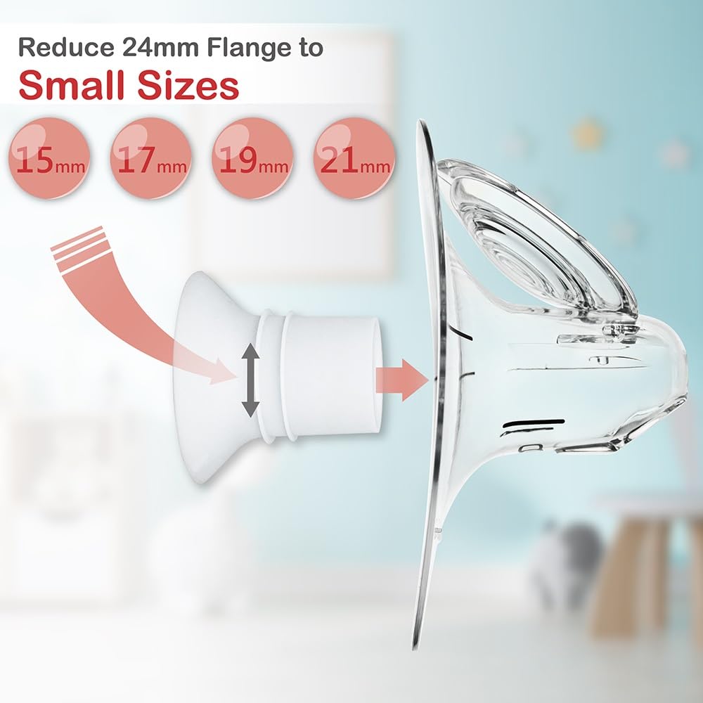 NENESUPPLY 17mm flange insert for Medela Personalfit Flex provides a gentle pumping option with compatible fit.