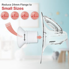 NENESUPPLY 17mm flange insert for Medela Personalfit Flex provides a gentle pumping option with compatible fit.