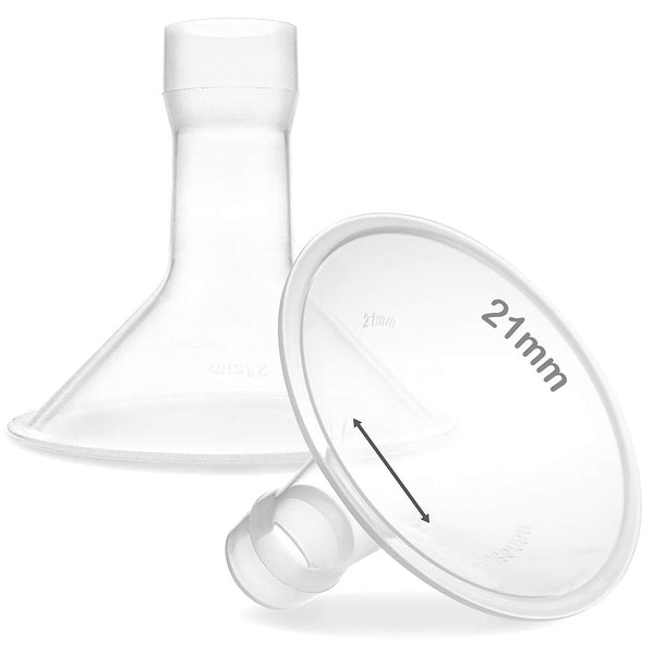 NENESUPPLY 21mm flange breastshield for Lansinoh pumps improves comfort and fit.