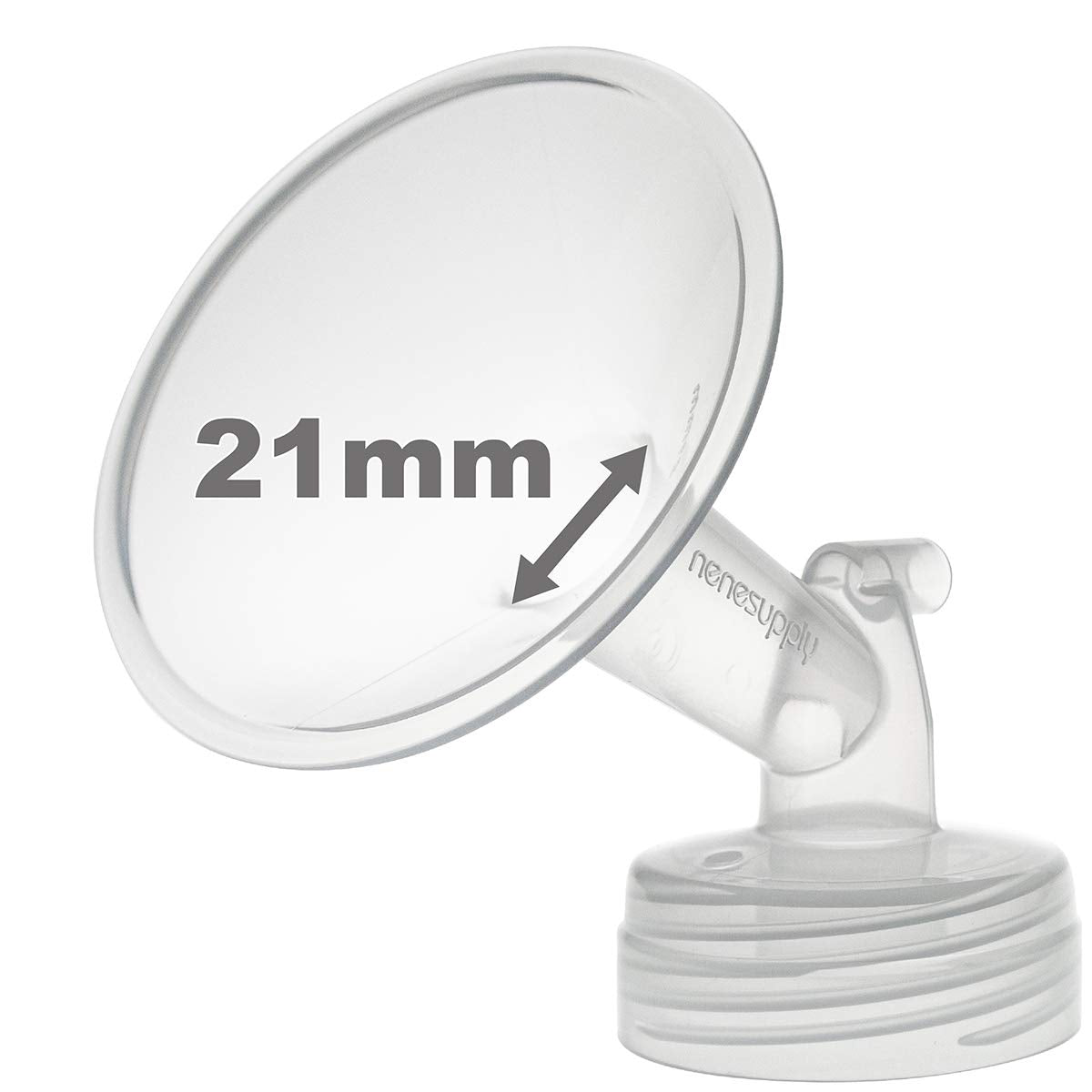 Nenesupply 21mm flange breastshield offers comfortable pumping sessions.