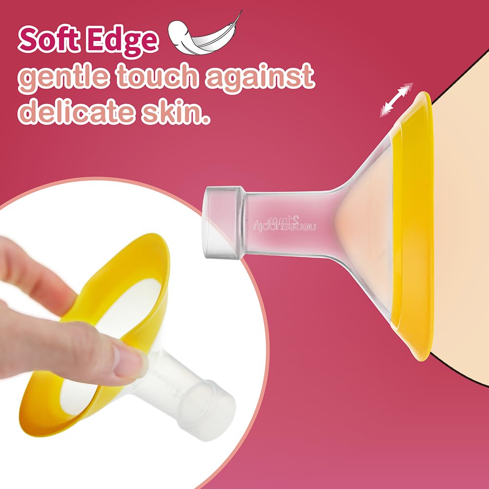 Dishwasher-safe design simplifies cleaning after pumping sessions.