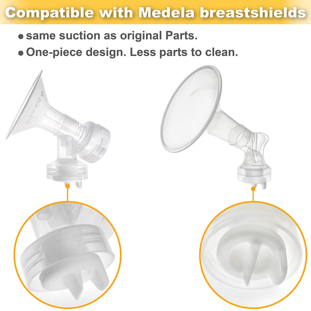 Nenesupply duckbill valve attached to breastshield shows secure, mess-free operation.