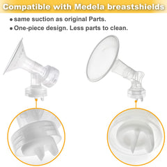 Nenesupply duckbill valve attached to breastshield shows secure, mess-free operation.
