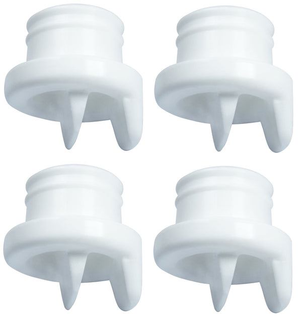 Nenesupply duckbill valve close-up demonstrates precise fit for Medela and Avent pumps.