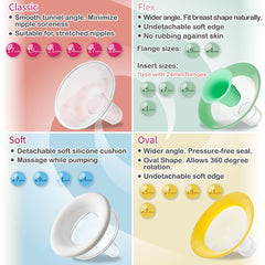 NENESUPPLY 24mm-compatible flange works with Medela flange components