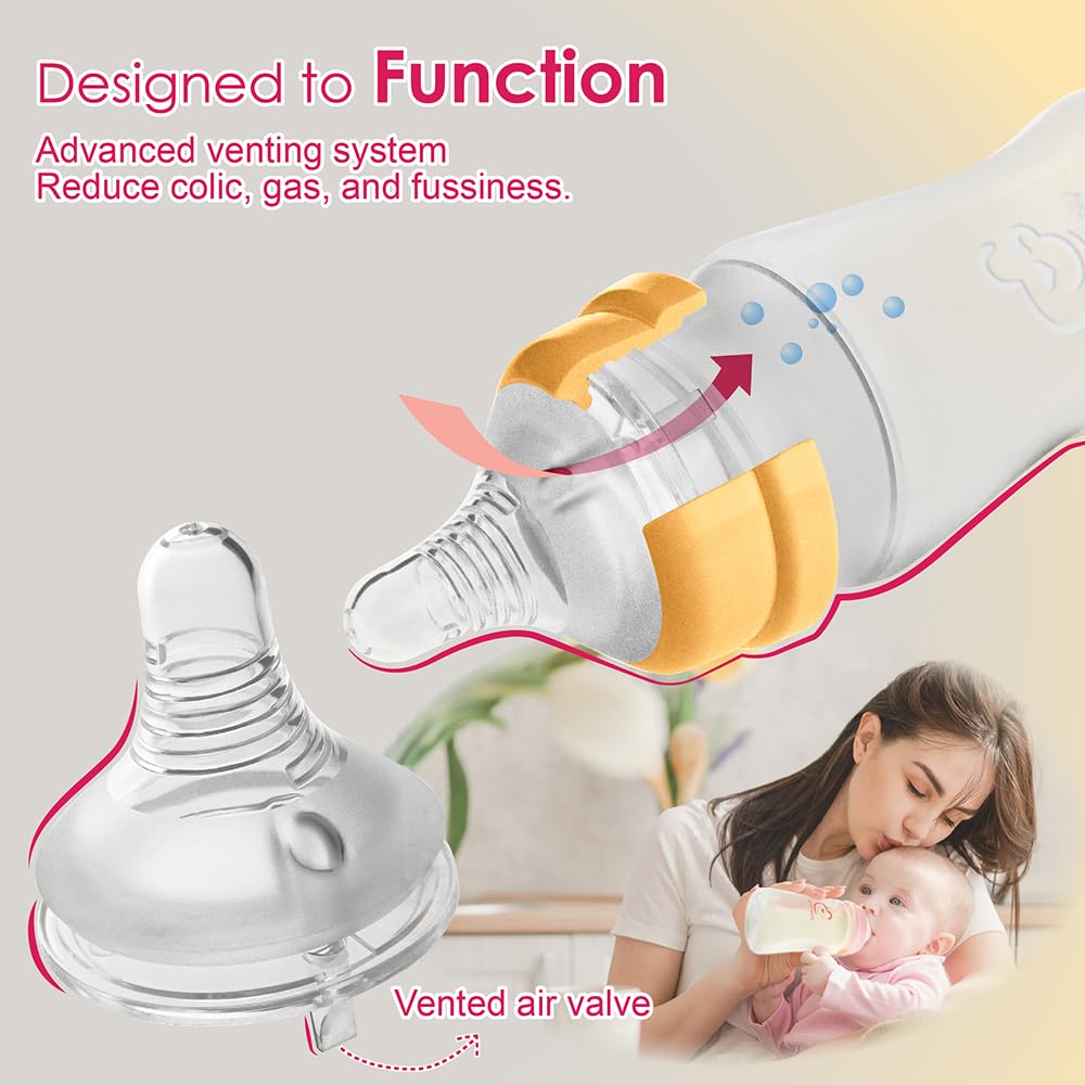 Nenesupply NaturalFit silicone texture mimics skin for comforting bottle feeds.