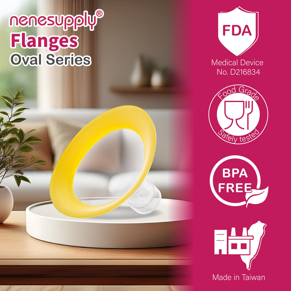 NENESUPPLY soft-rim oval flange reduces skin rubbing