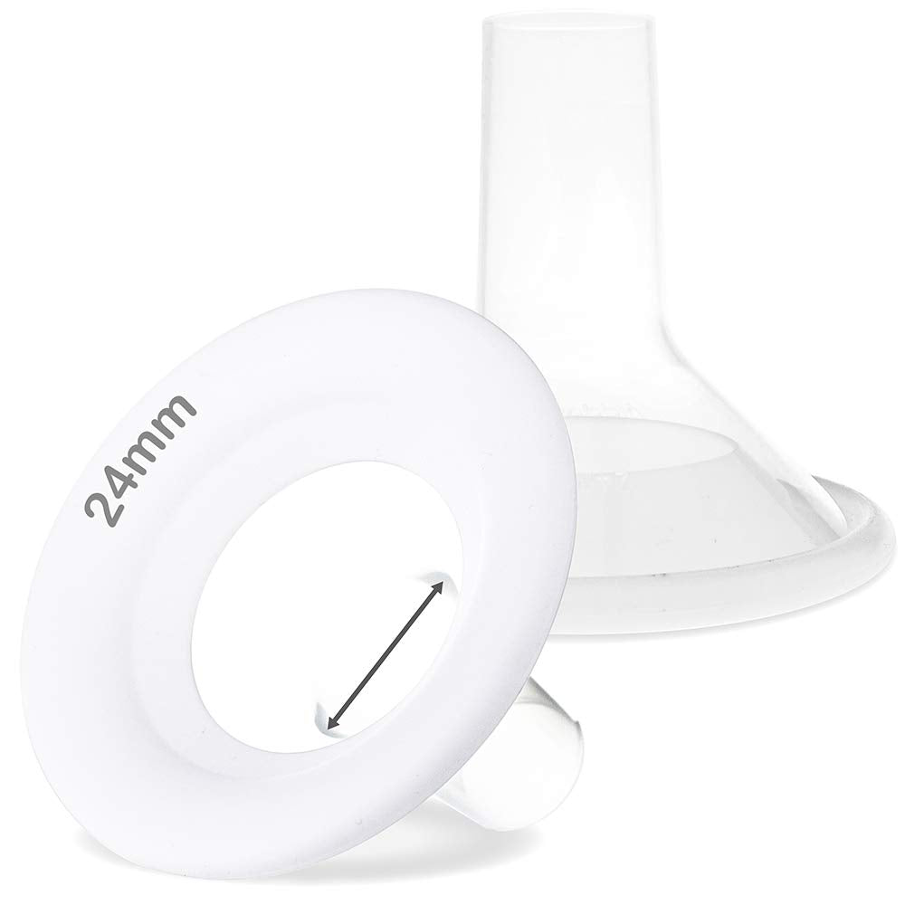 NENESUPPLY 24mm SoftFit flange for Medela pumps offers a gentle, comfortable fit