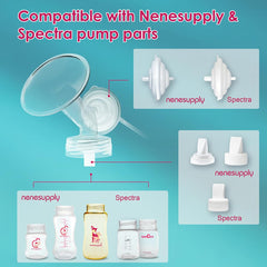 NENESUPPLY 21mm flange features smooth angles for nipple comfort.