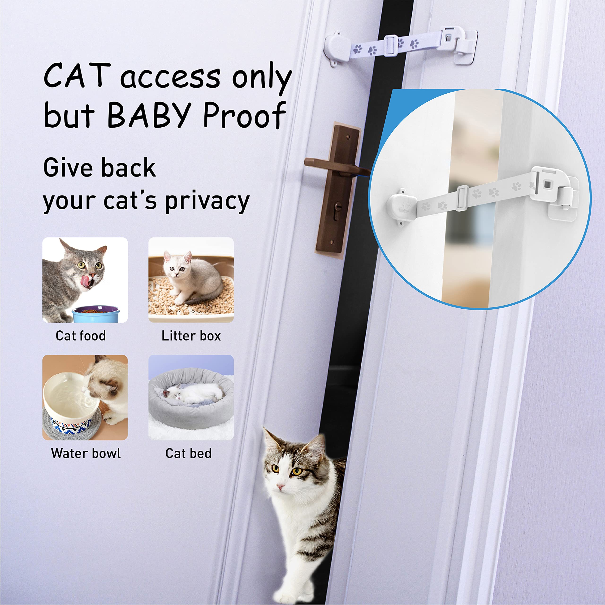 Neobay Magnetic Child Proof Door Lock latch detail highlights robust design for dependable control
