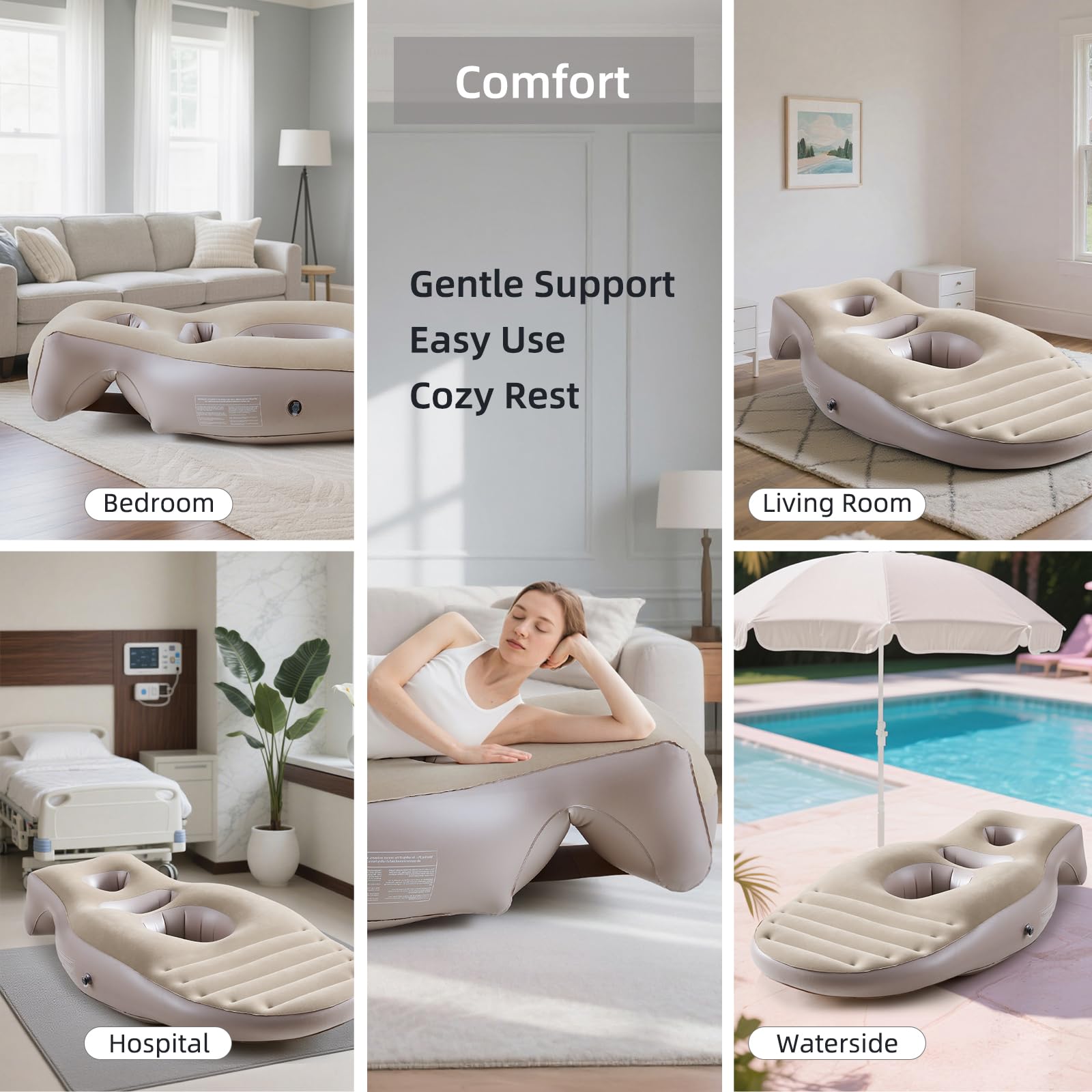 Neoflavie travel-case-ready pillow shown with carry-on convenience