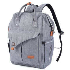 NeoTech Care diaper bag backpack with wide opening for quick, one-handed access.