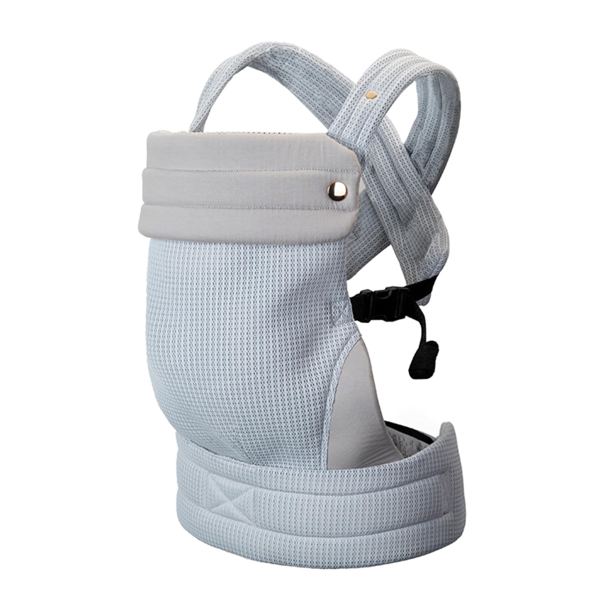 NEST BLANCHE baby carrier front view for hands-free comfort during outings
