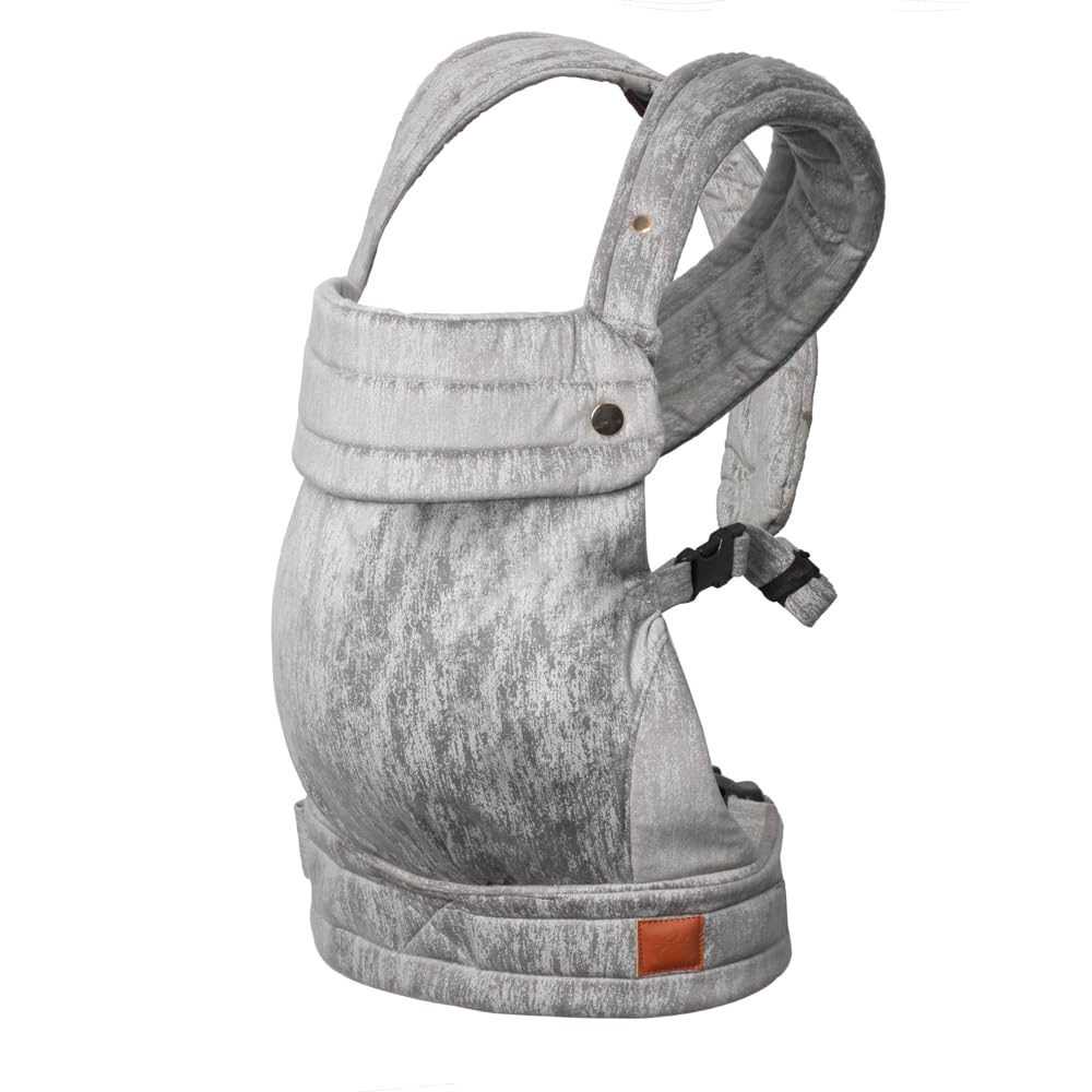 Nest Blanche baby carrier front view showing ergonomic support for growing infants.