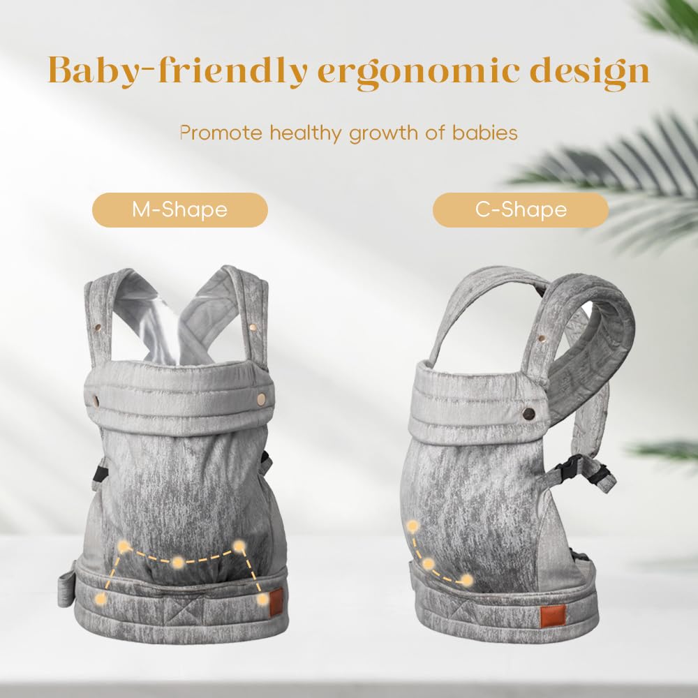 Nest Blanche ergonomic M-shape design promotes comfortable seating as babies grow.