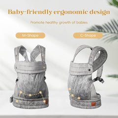 Nest Blanche ergonomic M-shape design promotes comfortable seating as babies grow.