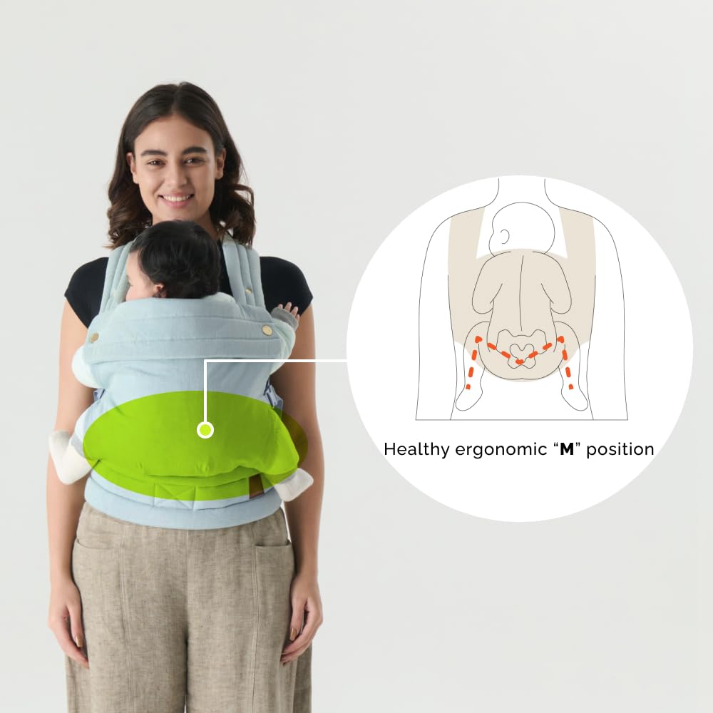 Nest Blanche M-position hip support promotes natural seating