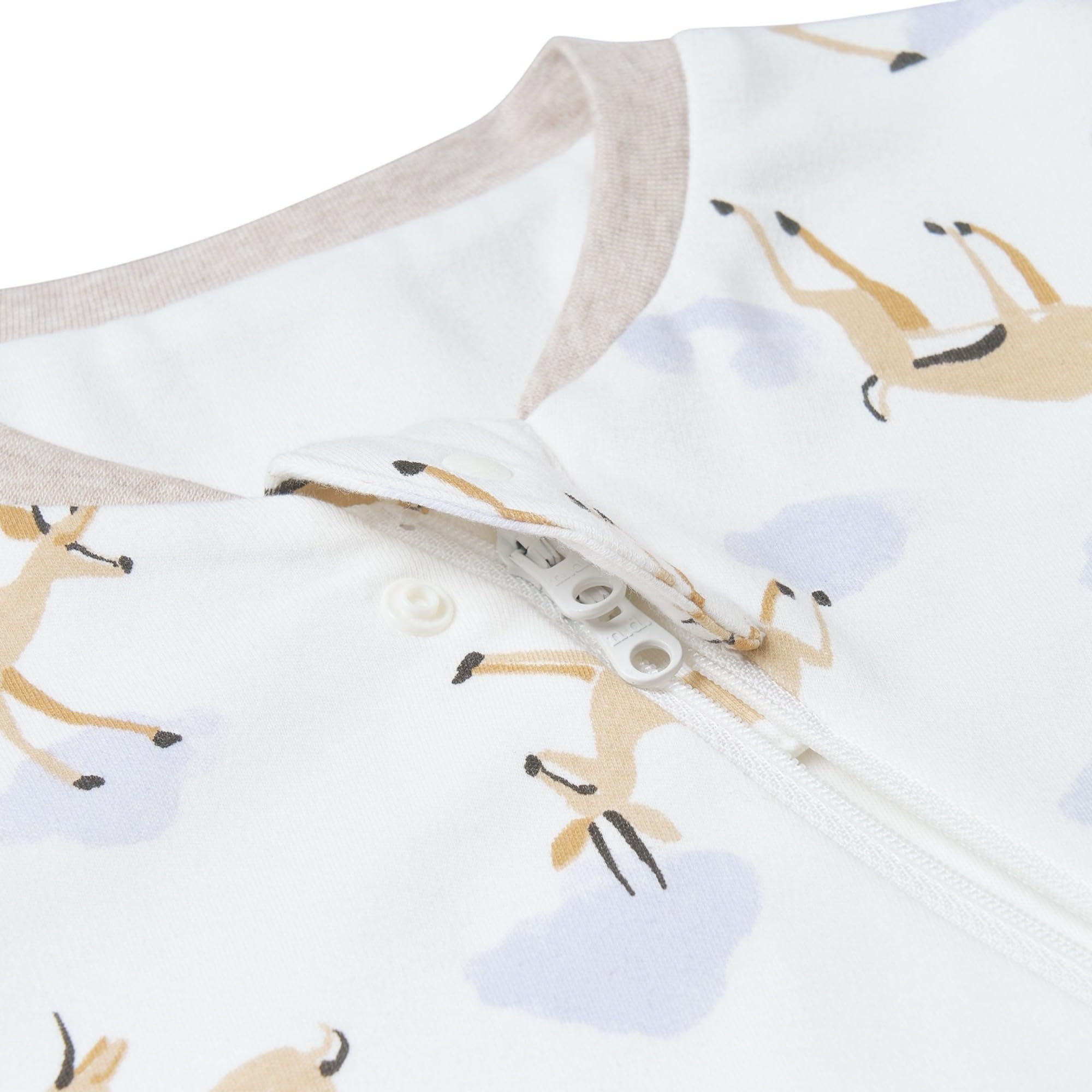 Nest Designs organic cotton close-up shows soft texture ideal for gentle bedtime comfort.
