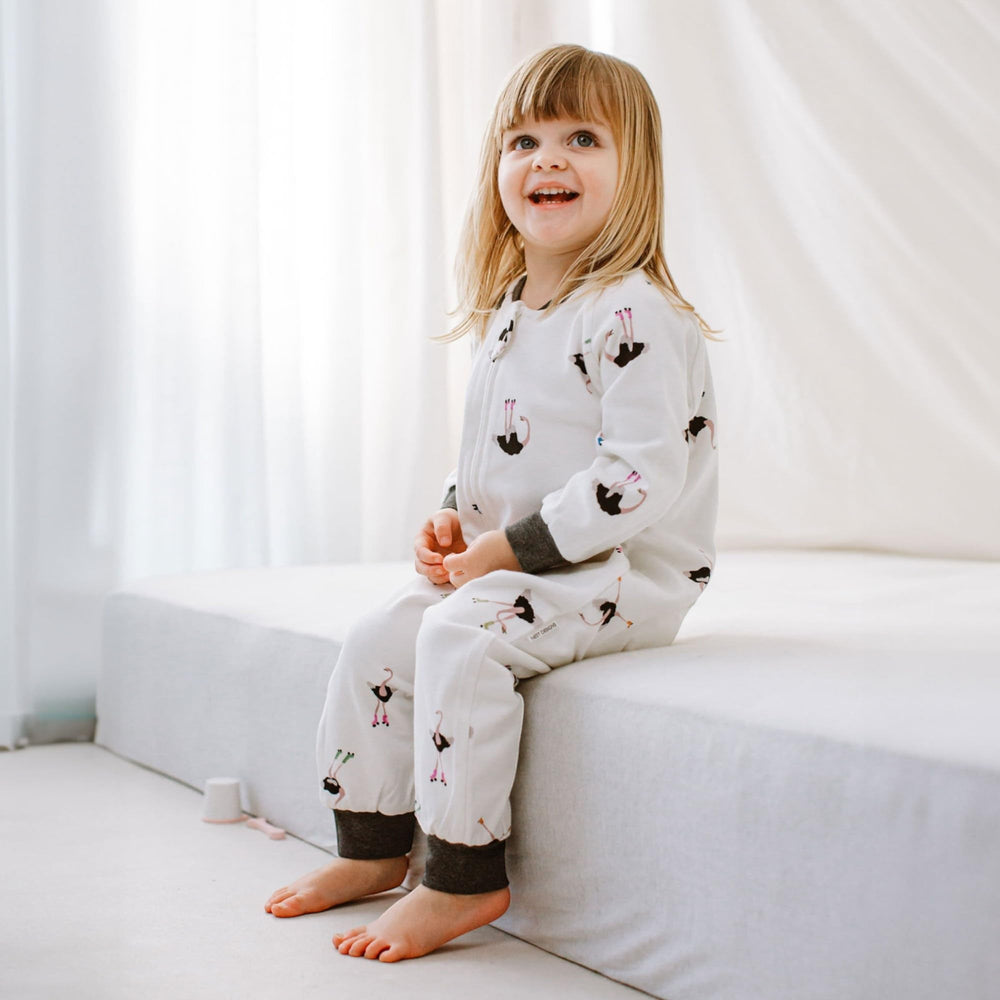 Nest Designs sleeve-footed sleep bag in 2T-3T shows growth-friendly sizing