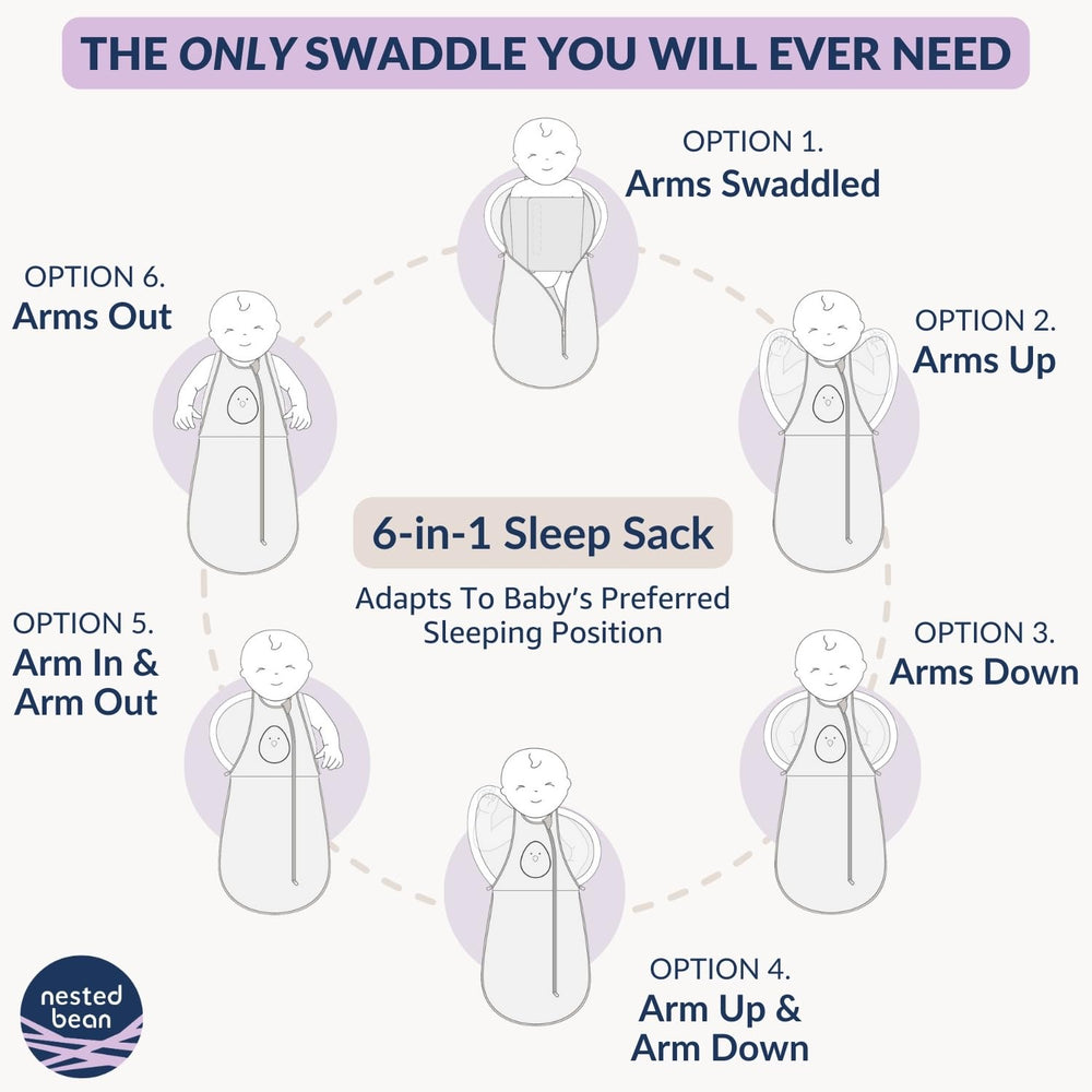 Nested Bean Air self-soothing feature promotes calmer sleep for newborns.