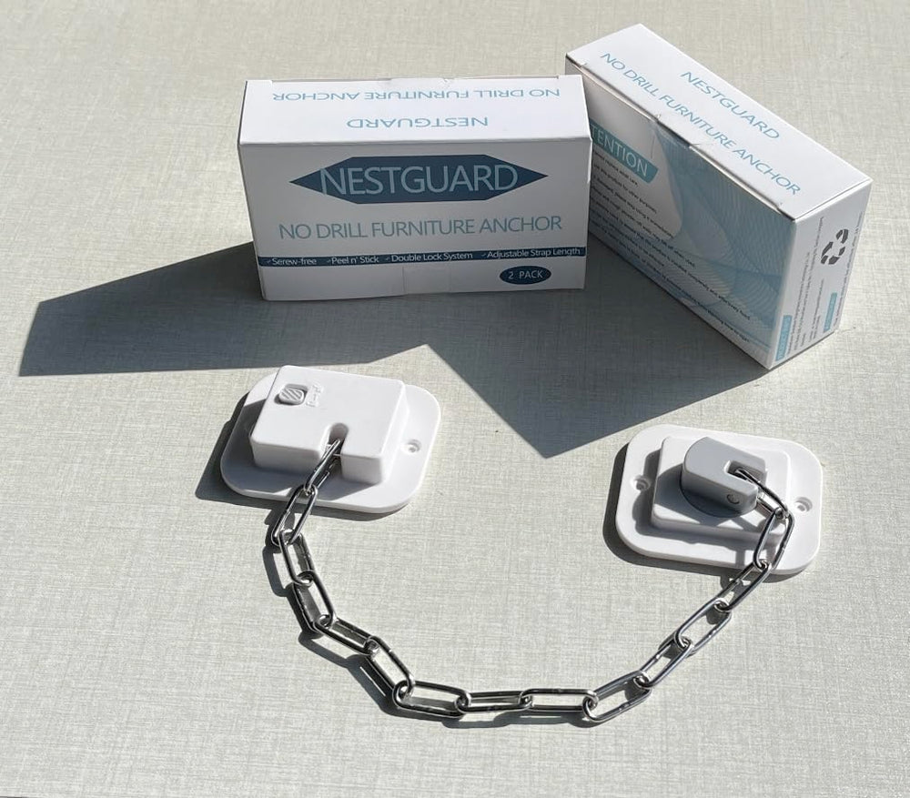 NestGuard 360-degree base rotation enables flexible positioning on any door.