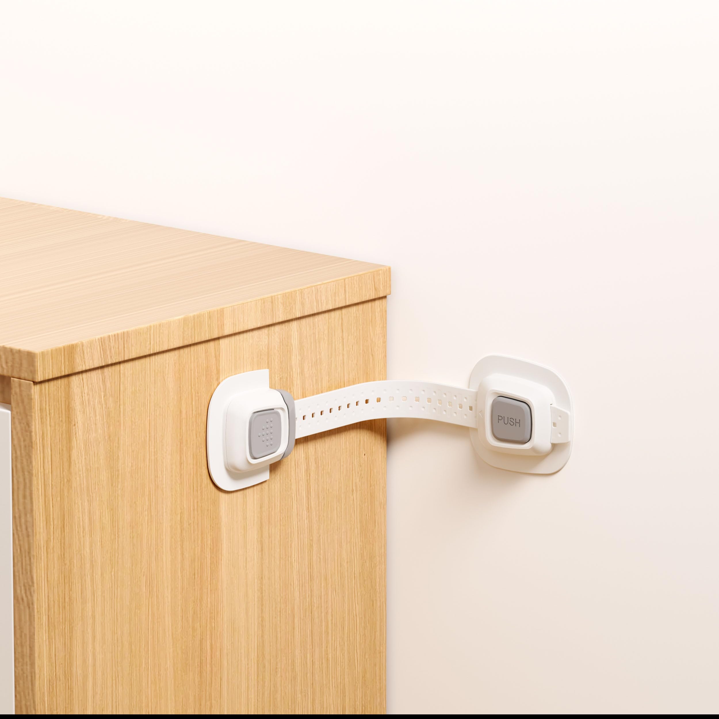 NestGuard adjustable straps fit around furniture edges