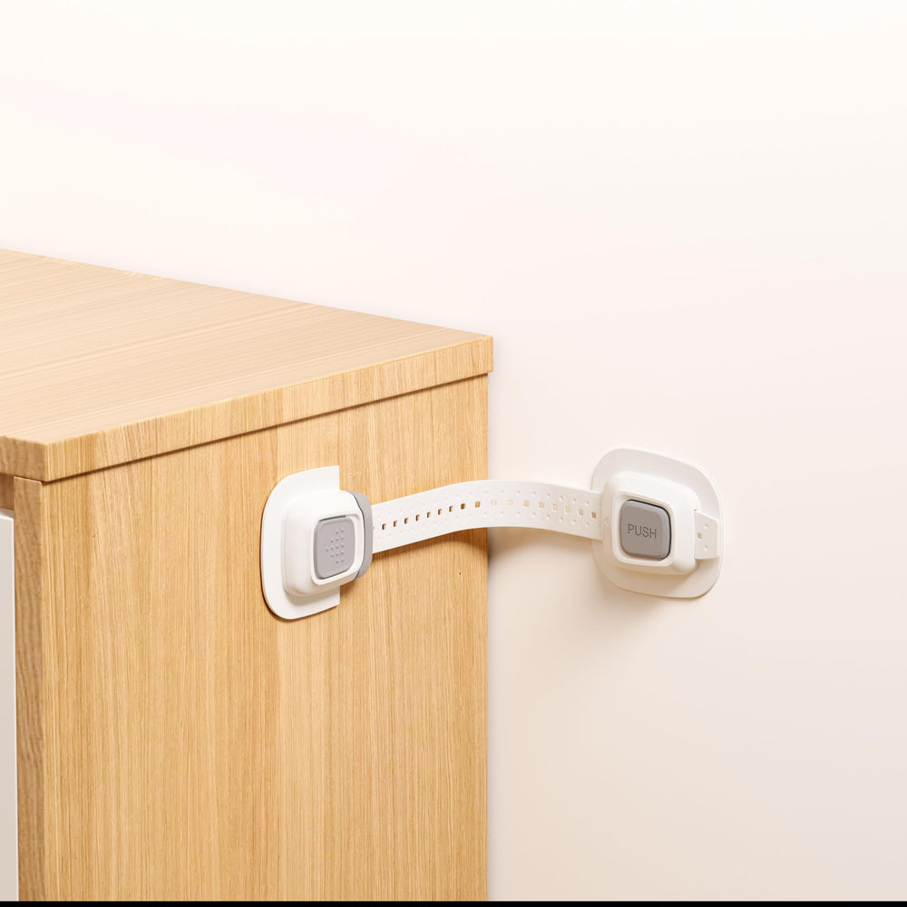 NestGuard adjustable straps fit around furniture edges