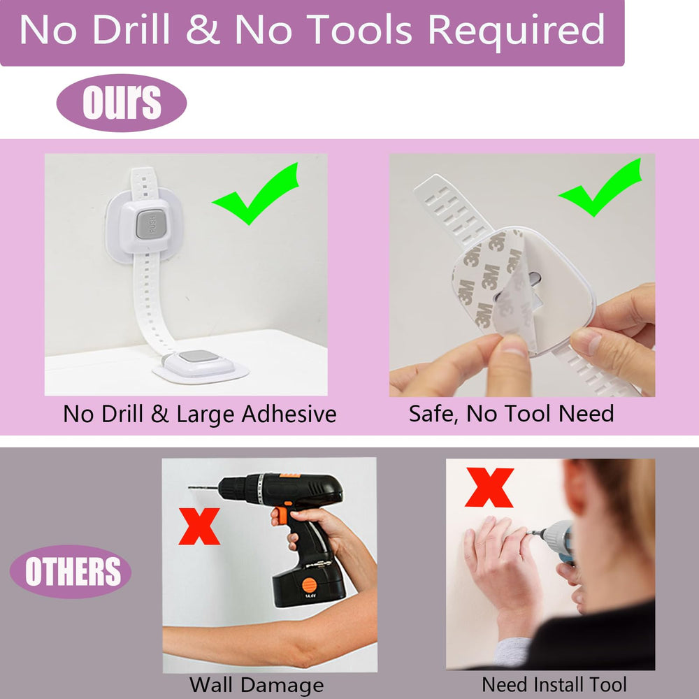 NestGuard leaning mirror secure strap prevents accidental shifts.