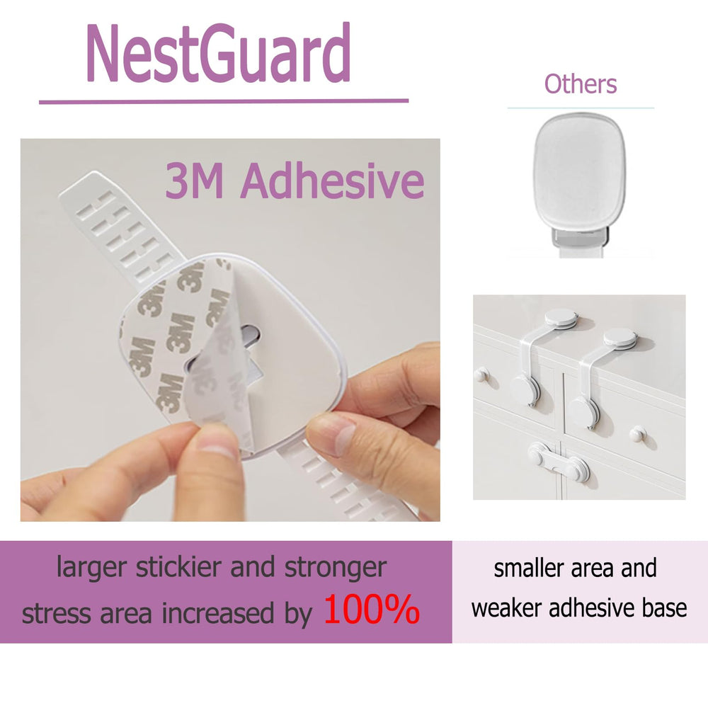NestGuard multipurpose use on bookcases, mirrors, shelves