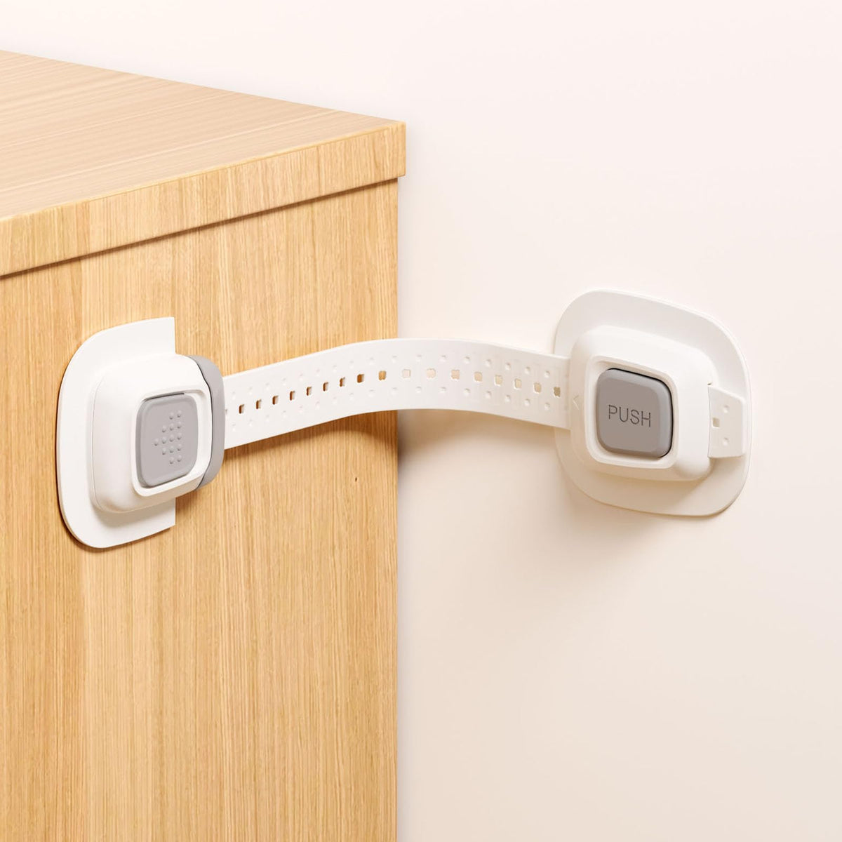 NestGuard No Drill Anchor with anti-tip strap secures furniture for safer play.