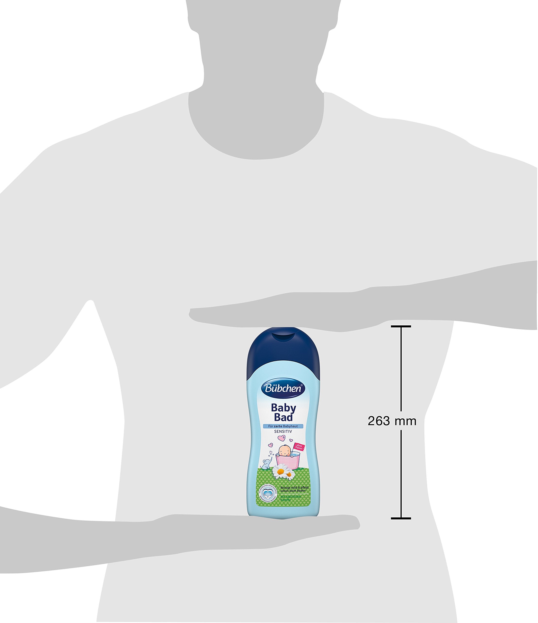 Nestle Bubchen baby bath packaging indicates Germany origin for trusted quality.