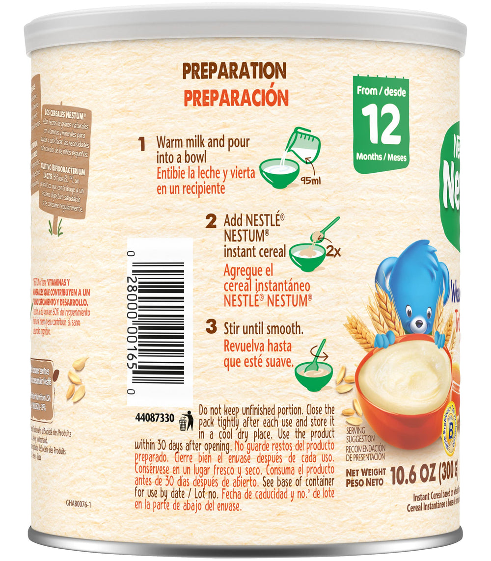 Nestum ready-to-mix cereal with milk demonstrating quick prep