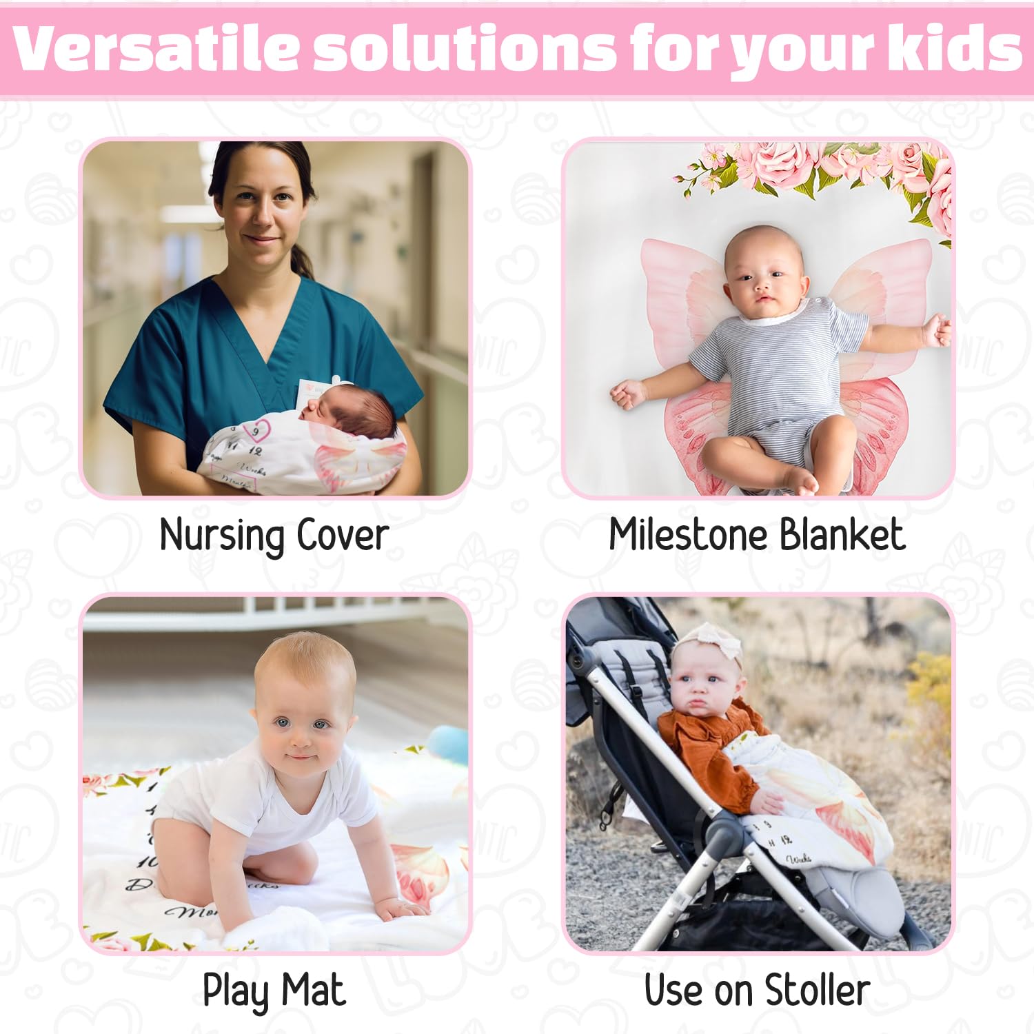 Nestworthy milestone blanket ready for your baby’s growth photo sessions.