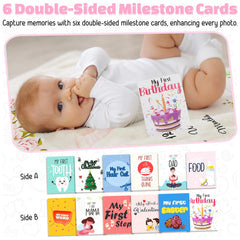 Nestworthy milestone blanket wrinkle-resistant fabric keeps photos looking flawless.