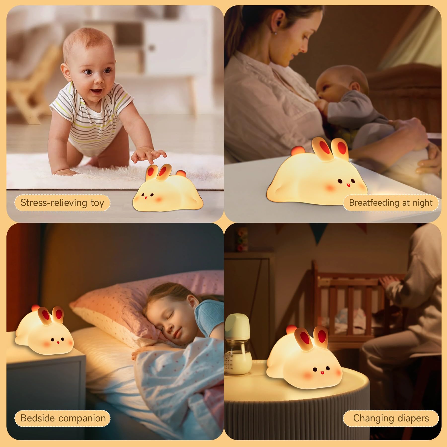 NesveCit child-safe silicone lamp stays gentle on little hands.