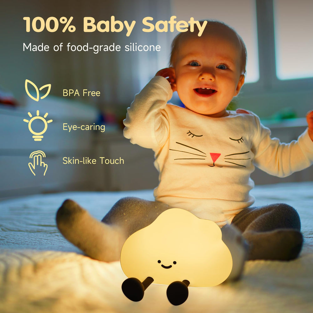 NesveCit Cloud Night Light is portable for bedside use or travel