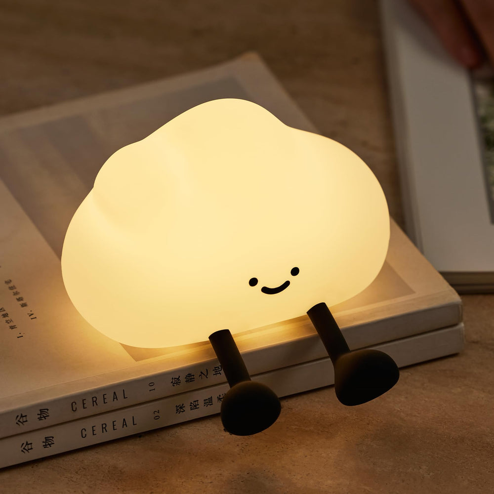 NesveCit Cloud Night Light in soft silicone glows gently in a nursery for cozy bedtime