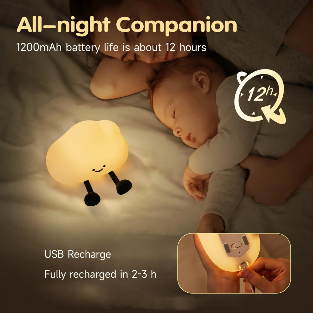 NesveCit Cloud Night Light features touch-control for easy brightness adjustment