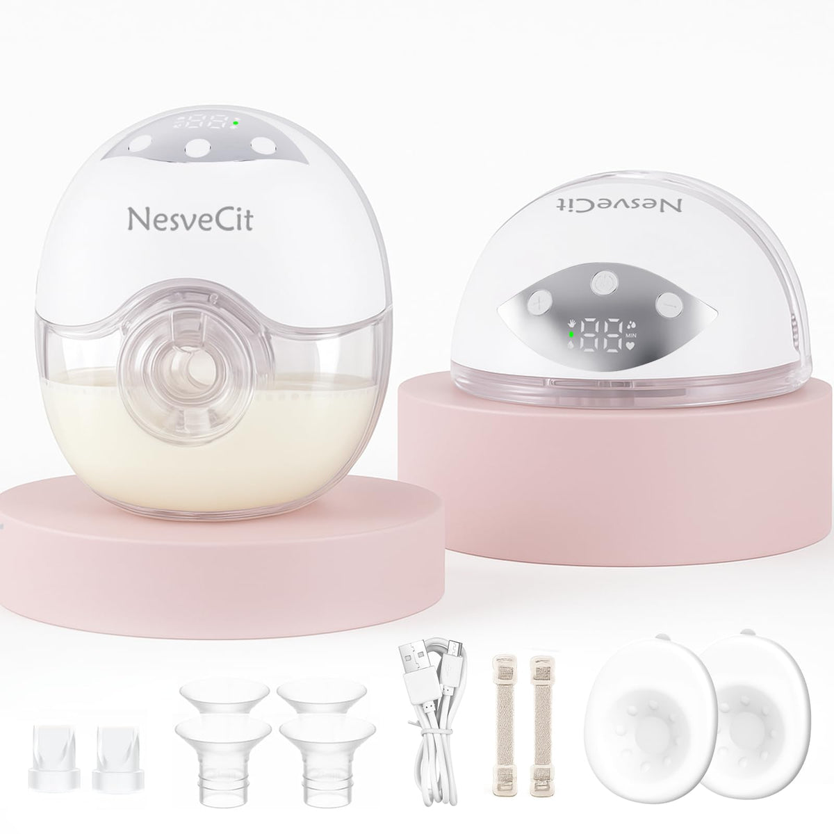 NesveCit electric hands-free pump worn under clothing for discreet pumping