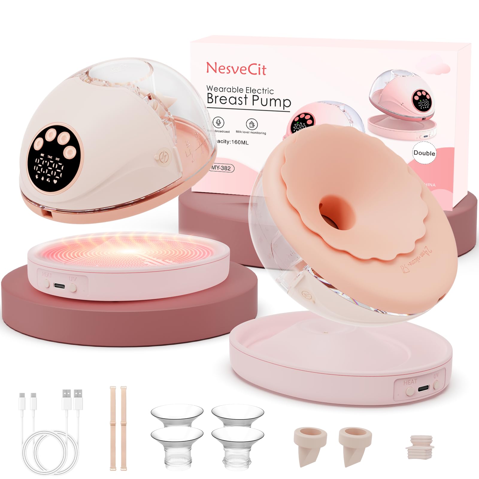 NesveCit heated hands-free base for quick letdown and discreet pumping.