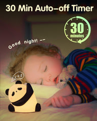 NesveCit Panda Night Light glow closeup highlighting warm, soothing ambiance.