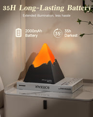 NesveCit Volcano Lamp dimmed and bright settings for versatile mood lighting.