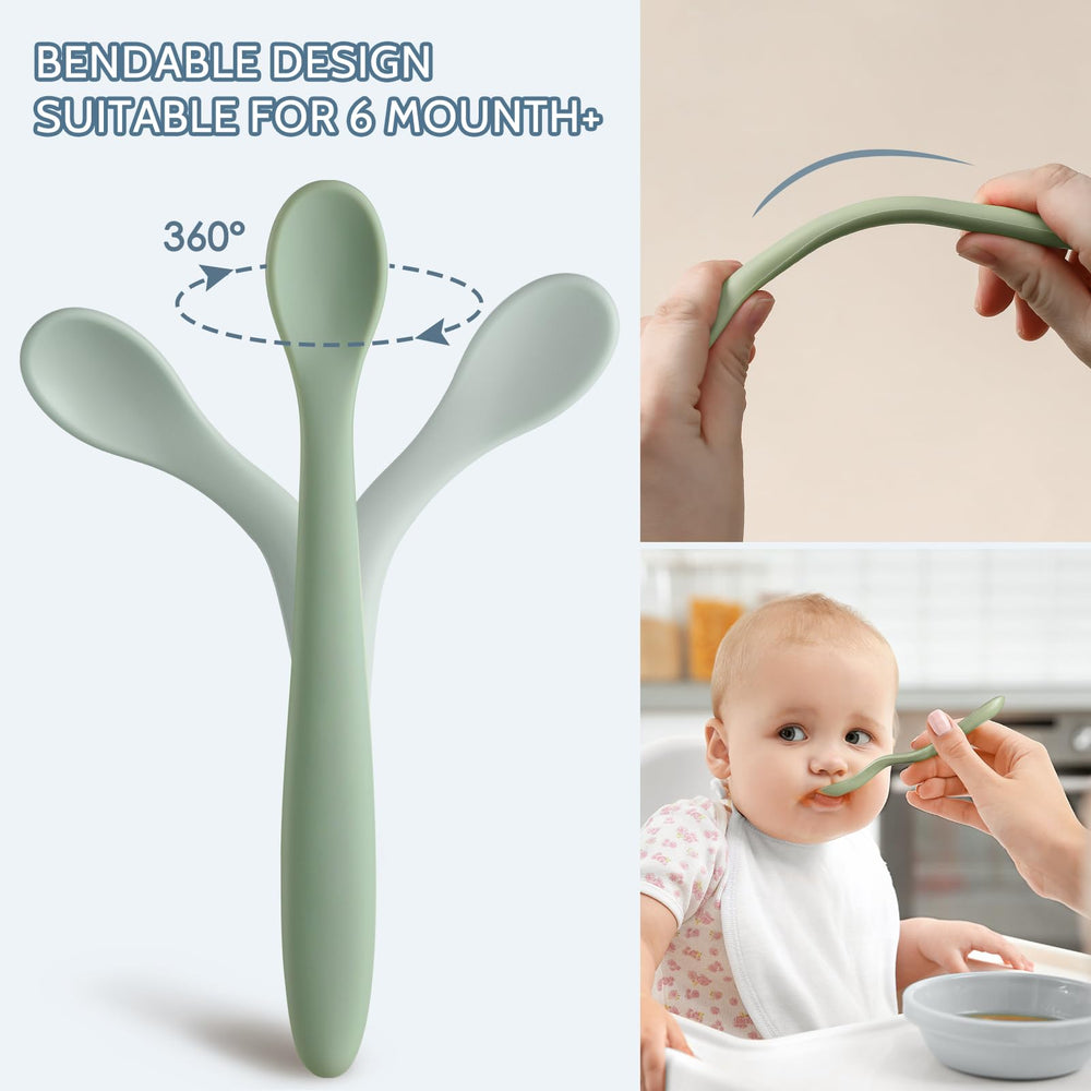 NETANY bendable-handle spoons adapt to different feeding angles.