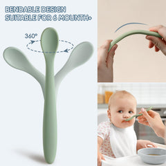 NETANY bendable-handle spoons adapt to different feeding angles.